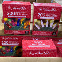 Thumbnail for Holiday Style Indoor/Outdoor Mini Lights Clear & Multi Color Bulbs 