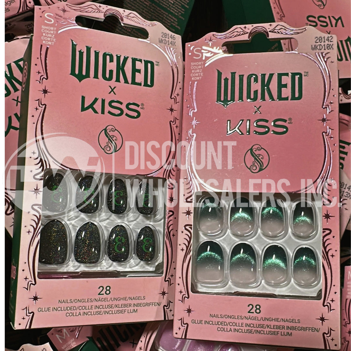 Kiss X Wicked For Good Press On Nails - Limited Edition Assorted (65 Pcs Lot)