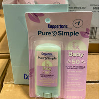 Thumbnail for Coppertone Zinc Oxide Sunscreen  Pure & Simple Baby 50 + Cocoa Butter 0.49OZ (70 Pcs Lot)