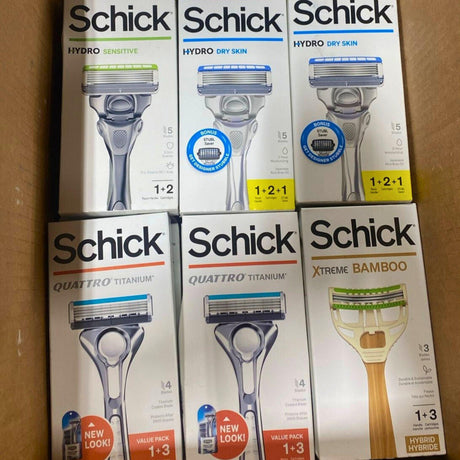 Schick Men Mix includes Assorted Types of Schick Men Razors  + Cartridges 