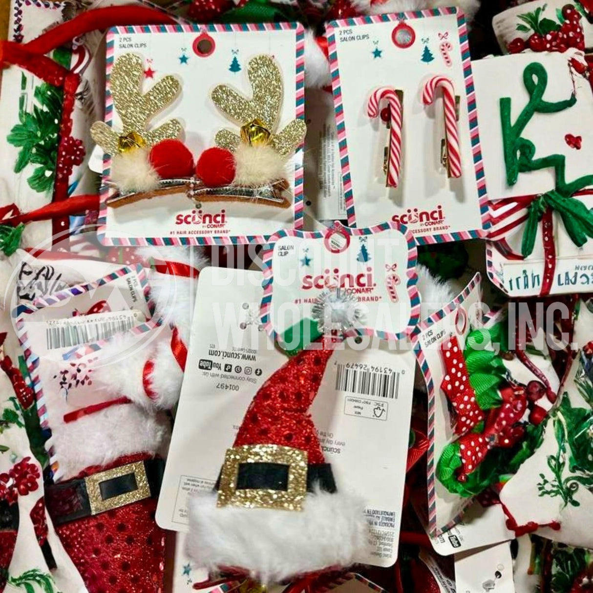 Scunci By Conair Christmas Assorted Different Styles And Shades (250 Pcs Lot)