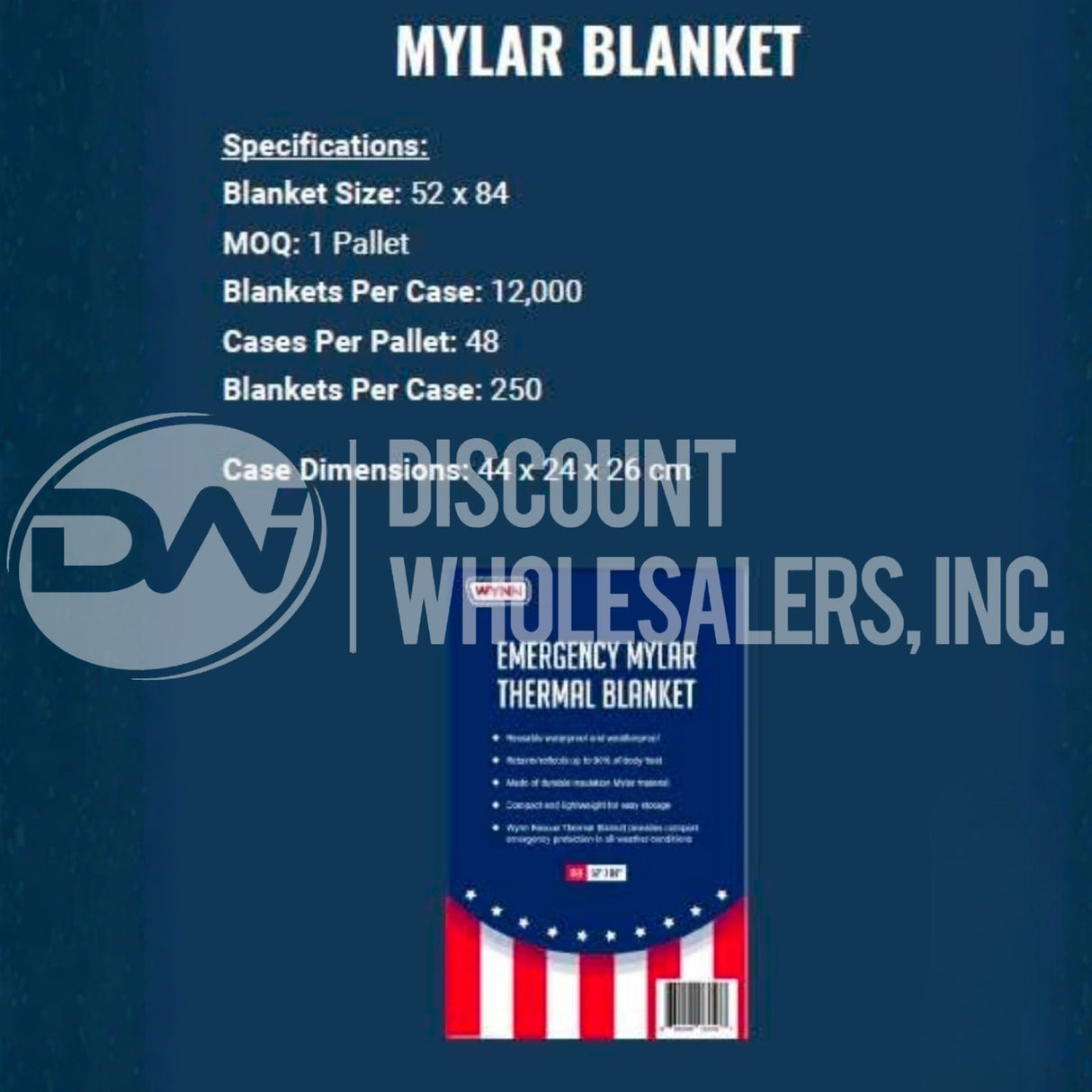 Mylar Emergency Blankets – Bulk Wholesale Opportunity (12,000 Units Per Pallet)
