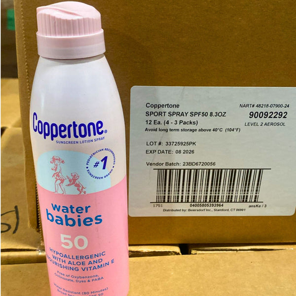 Coppertone Sunscreen Lotion Spray Water Babies 50 Hypoallergenic