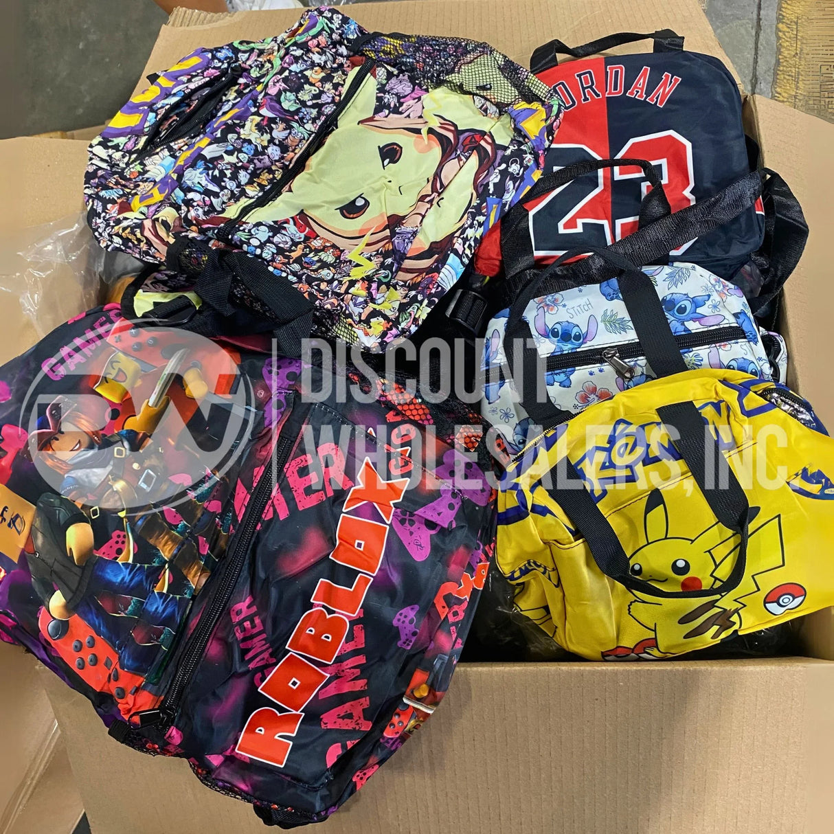 Anime & Character Mix - BAGS,BACKPACKS,LUNCH BAGS, BLANKETS (100 Pcs Lot)