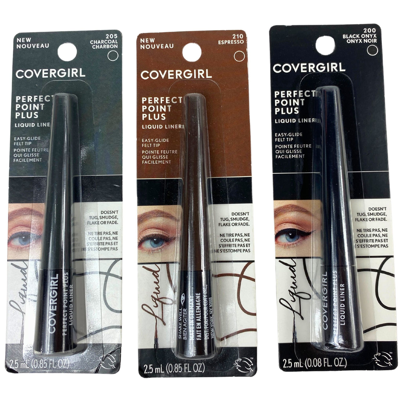 Covergirl Perfect Point Plus Liquid Eyeliner Mix Easy Glide Felt Tip Assorted Mix 