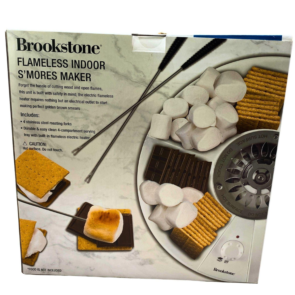 Flameless indoor S'Mores Maker 200w 110-120v, 50/60Hz 