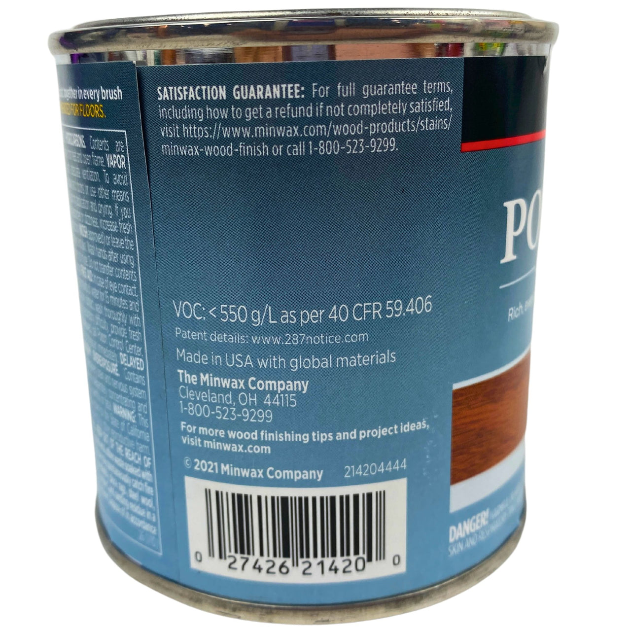 Minwax Premium Oil Since 1904 Polyshades Stain + Poly In One Step Gloss Pecan 