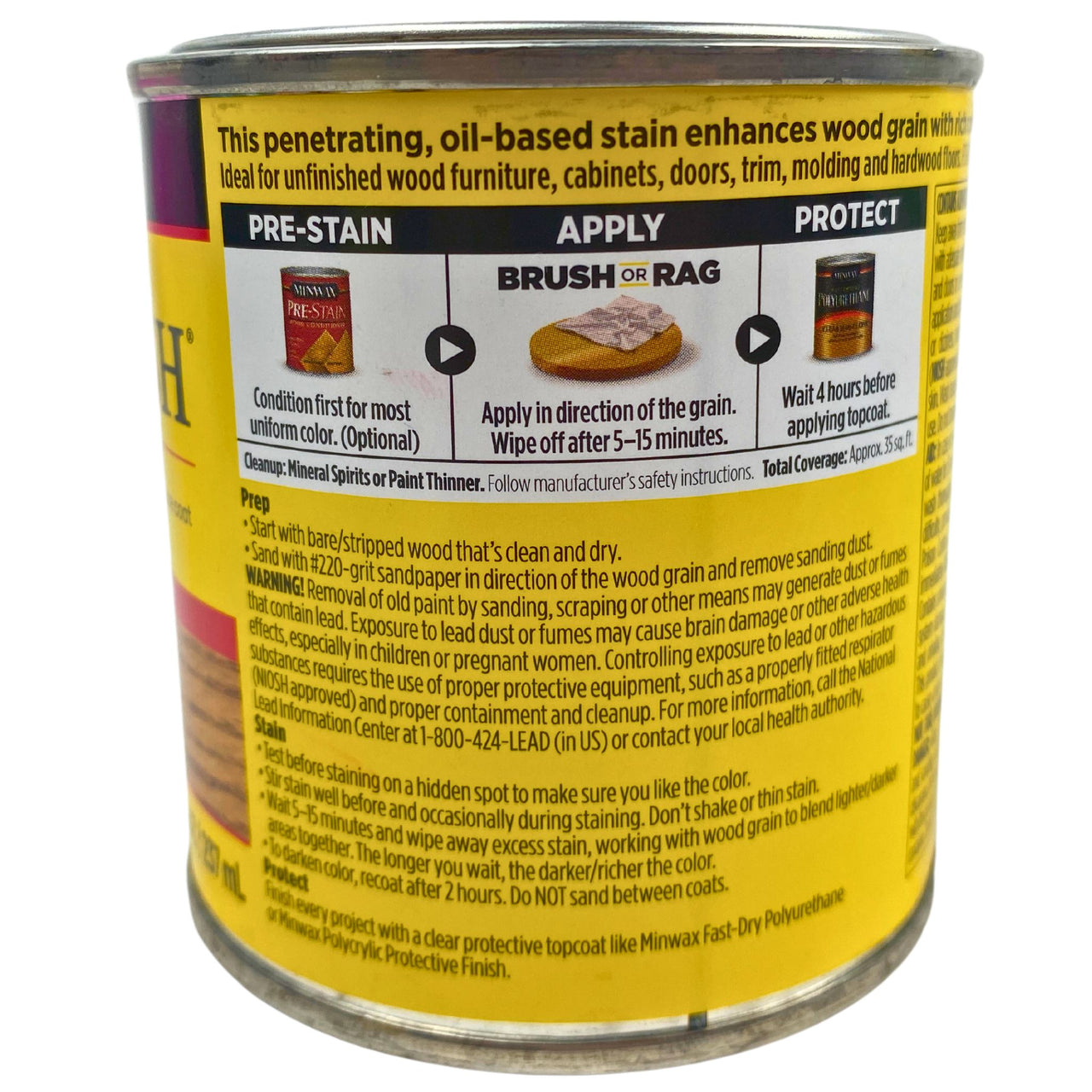 Premium Oil Minwax Wood Finish Penetrating Stain Golden Oak 