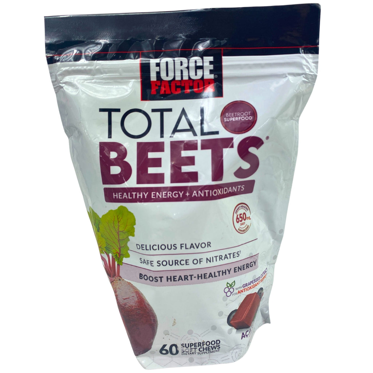 Force Factor Total Beets Healthy Energy + Antioxidants Delicious Flavor 