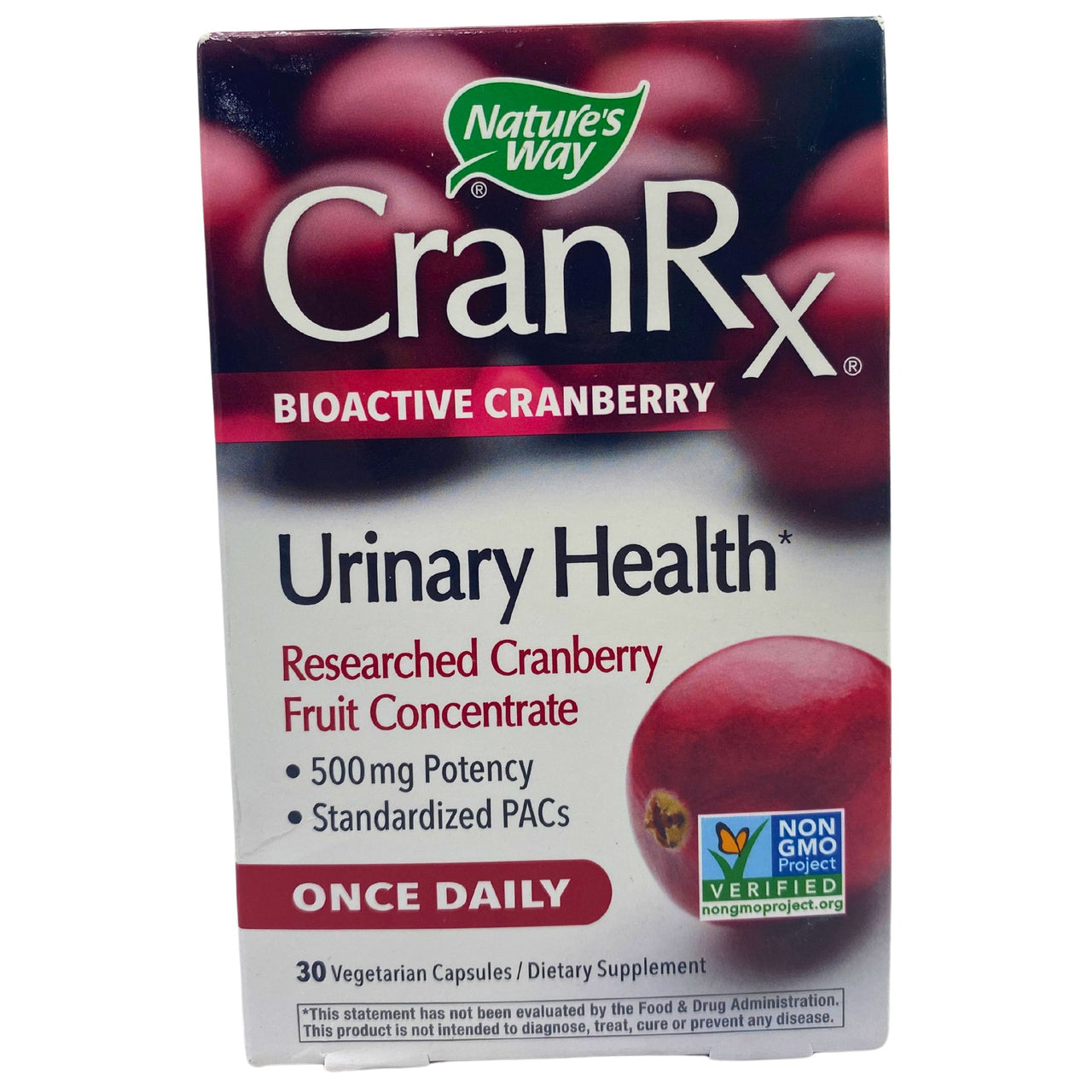 CranRx Bioactive Cranberry Urinary Health Researched Cranberry fruit concentrate 500mg potency