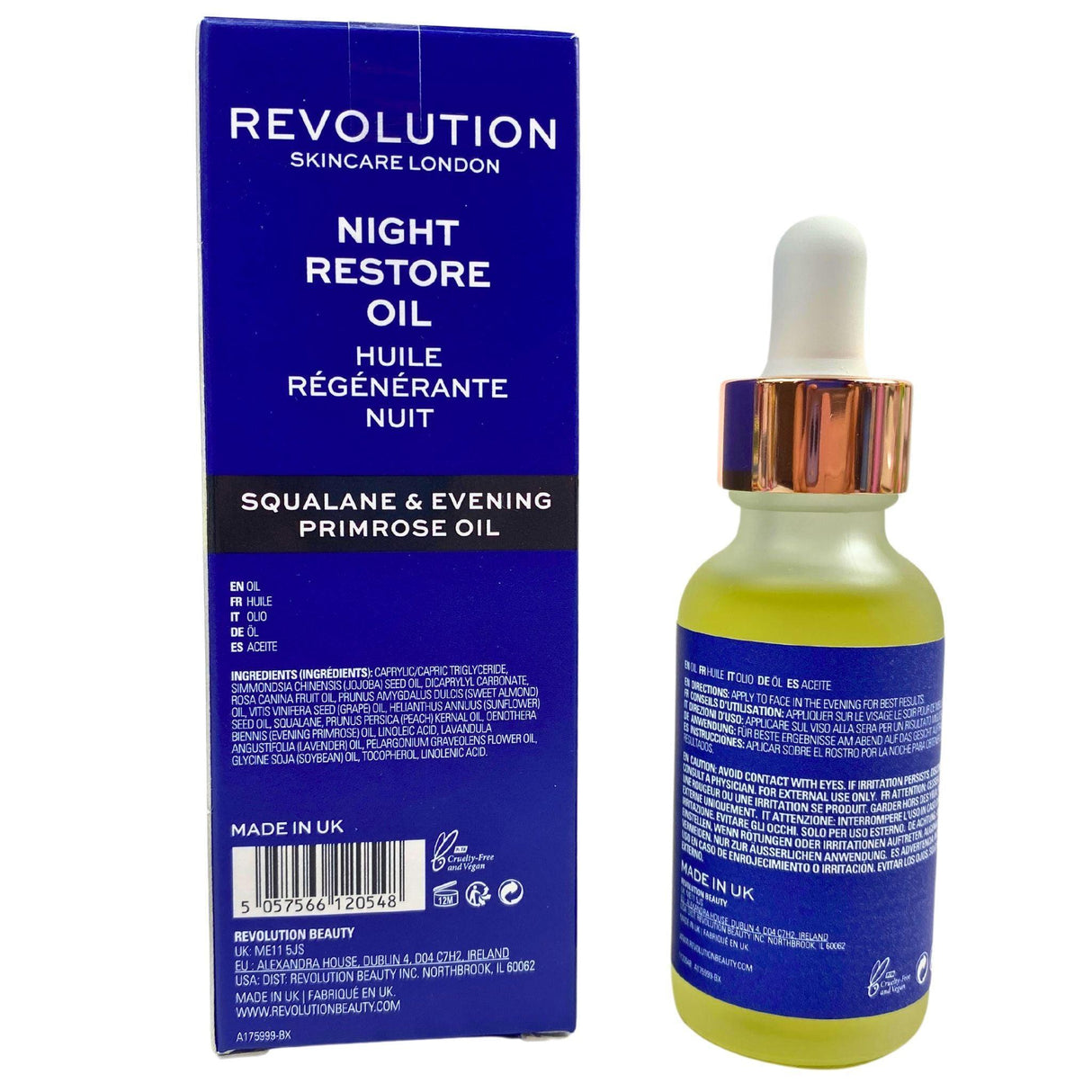 Revolution Skincare Night Restore Oil Squalane & Evening Primrose