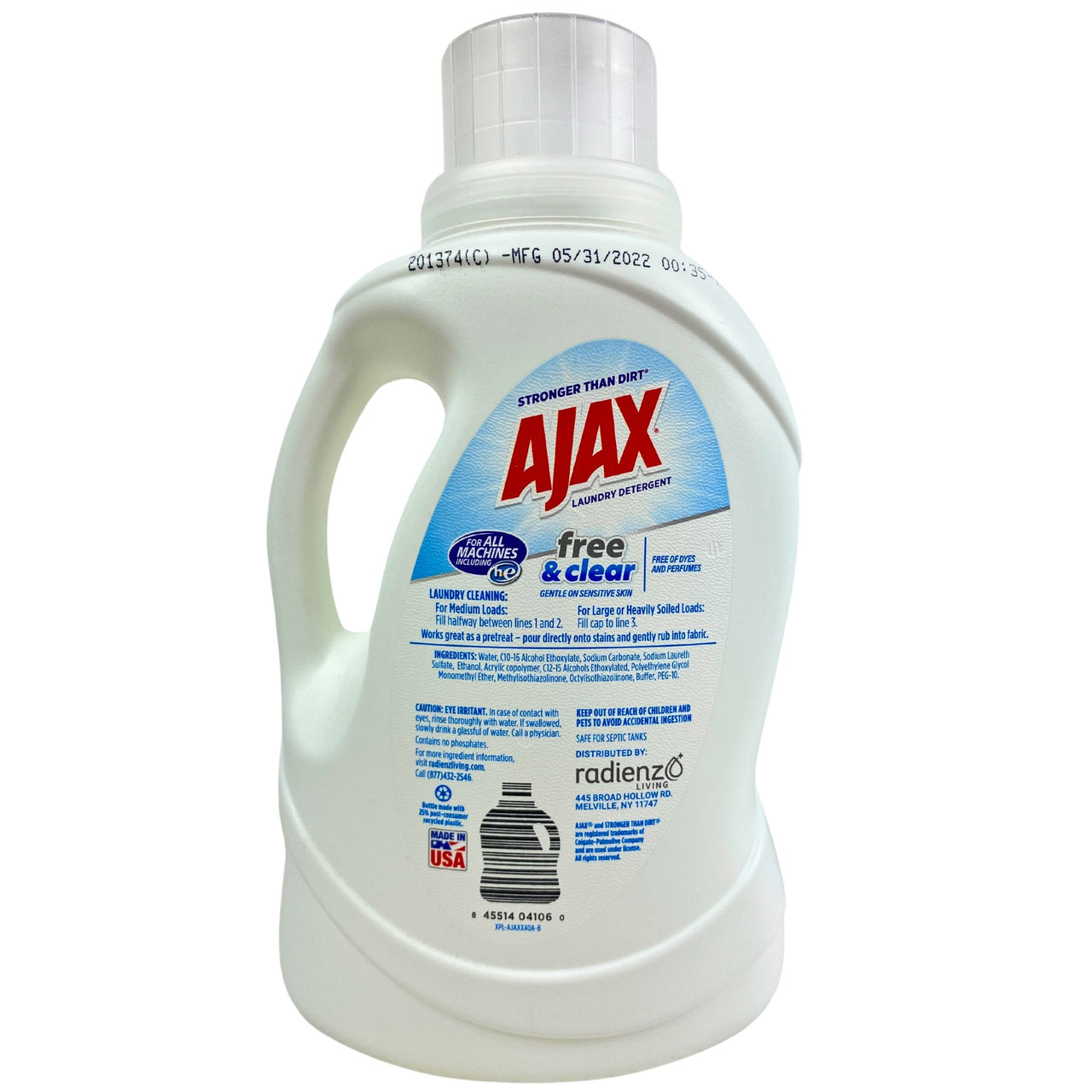 Ajax Free&Clear Unscented Laundry Detergent 