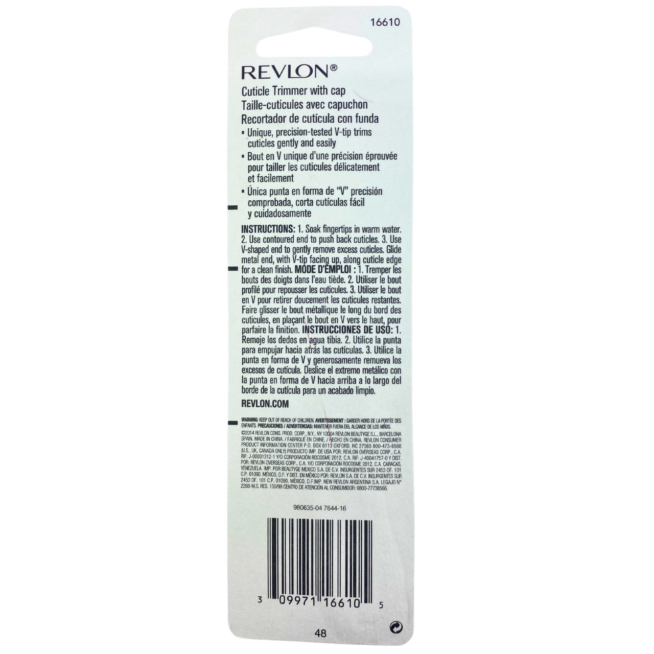 Revlon Stainless Steel Cuticle Trimmer 