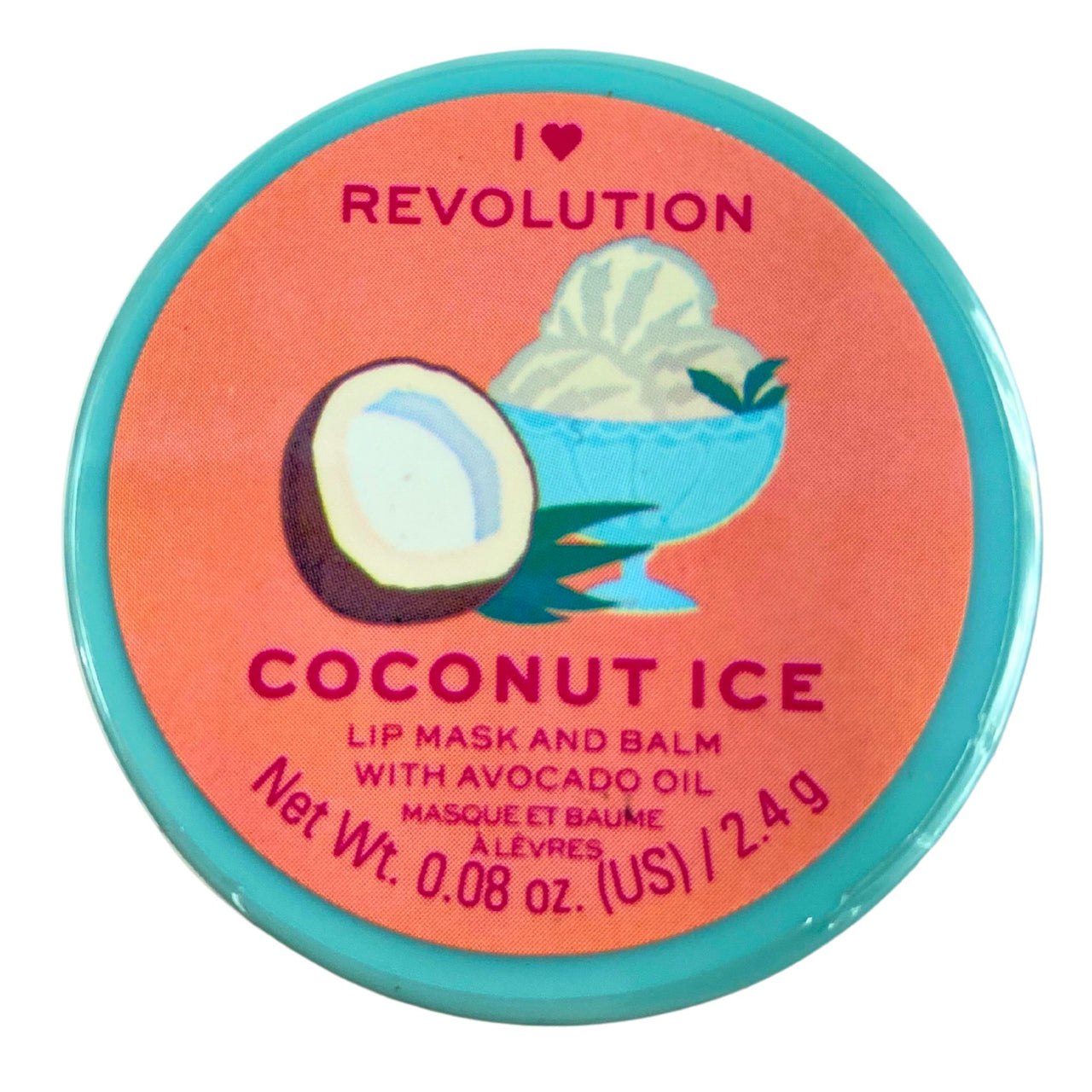 I Heart Revolution Coconut Ice Lip Mask & Balm with Avocado Oil