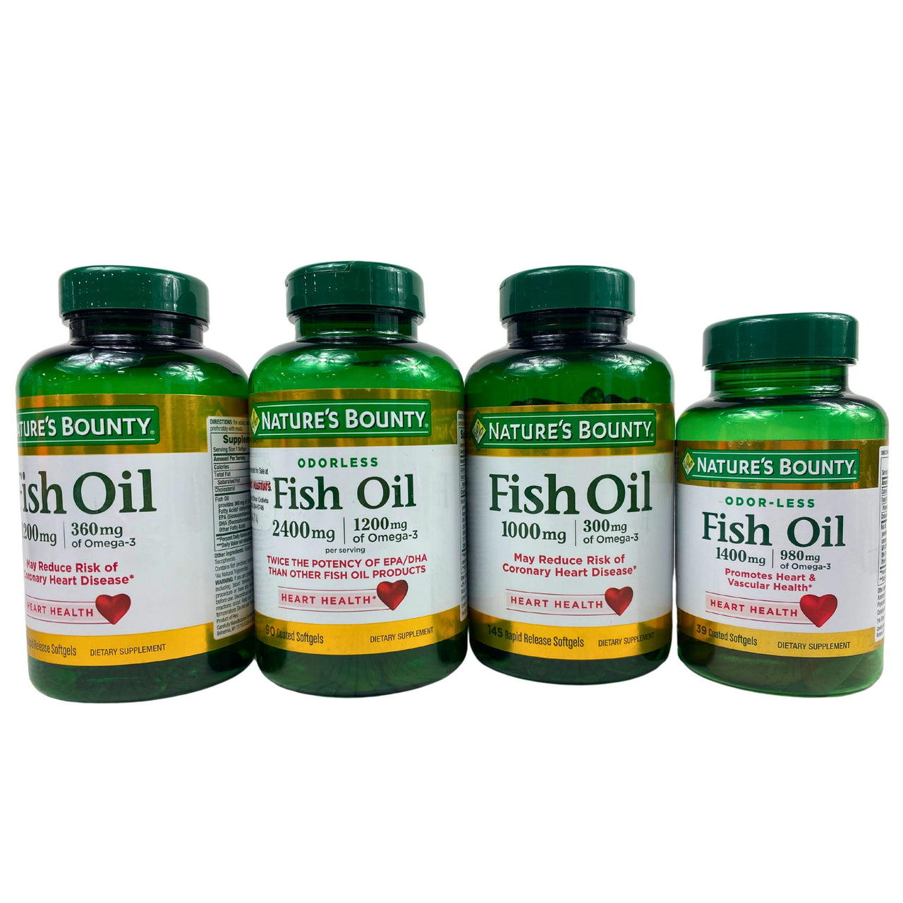 Nature's Bounty Fish Oil Softgels Assorted MG Mix 