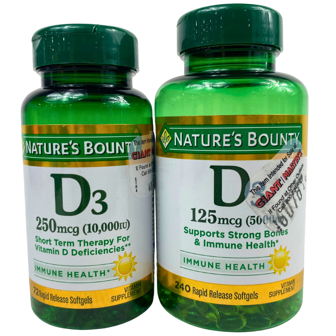 Nature's Bounty D3 Mix Assorted mcg