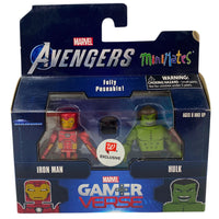 Thumbnail for Marvel Avengers Minimates Iron Man & Hulk Gamer Verse Fully Poseable 
