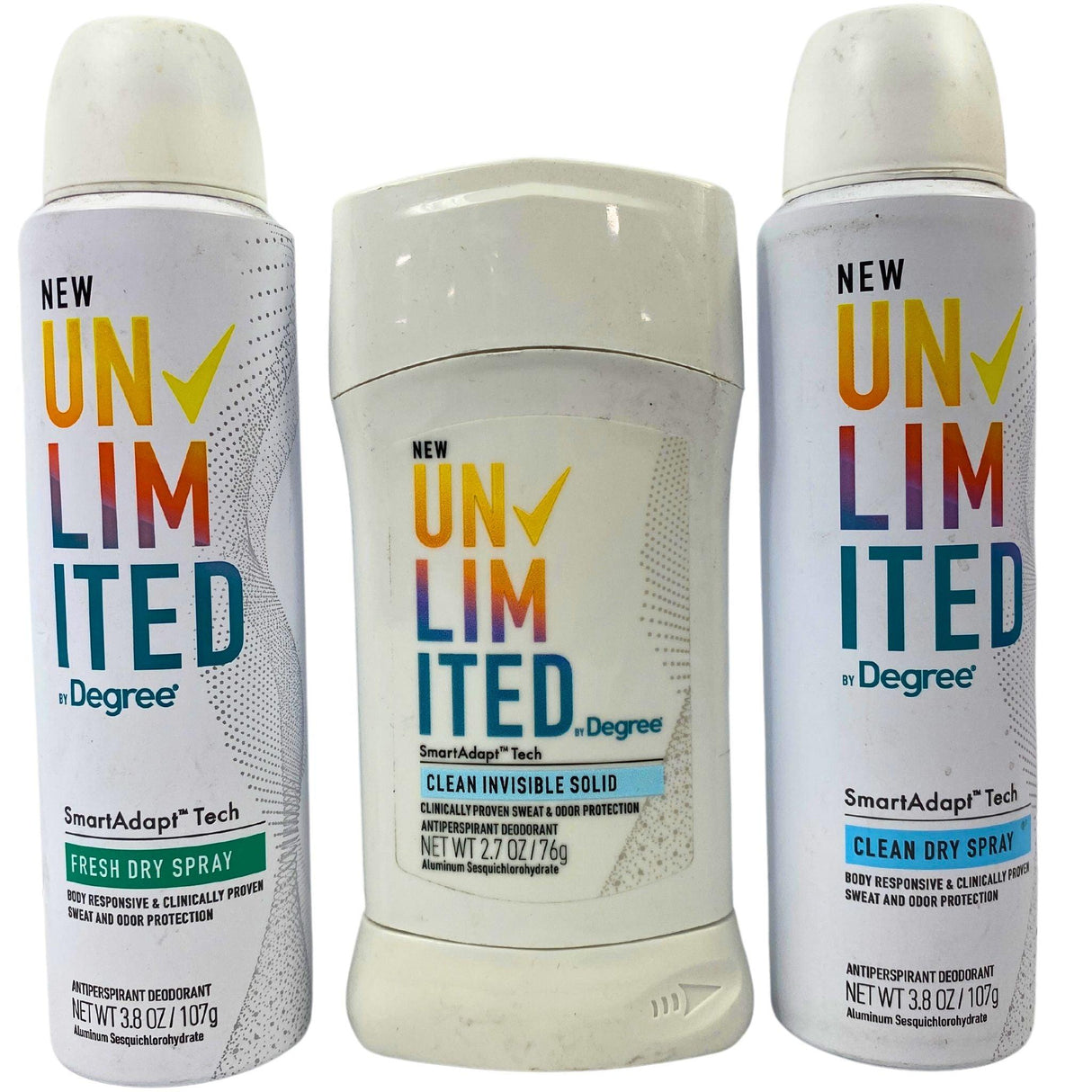 Unlimited by Degree Assorted Deodorant Spray & Bar 