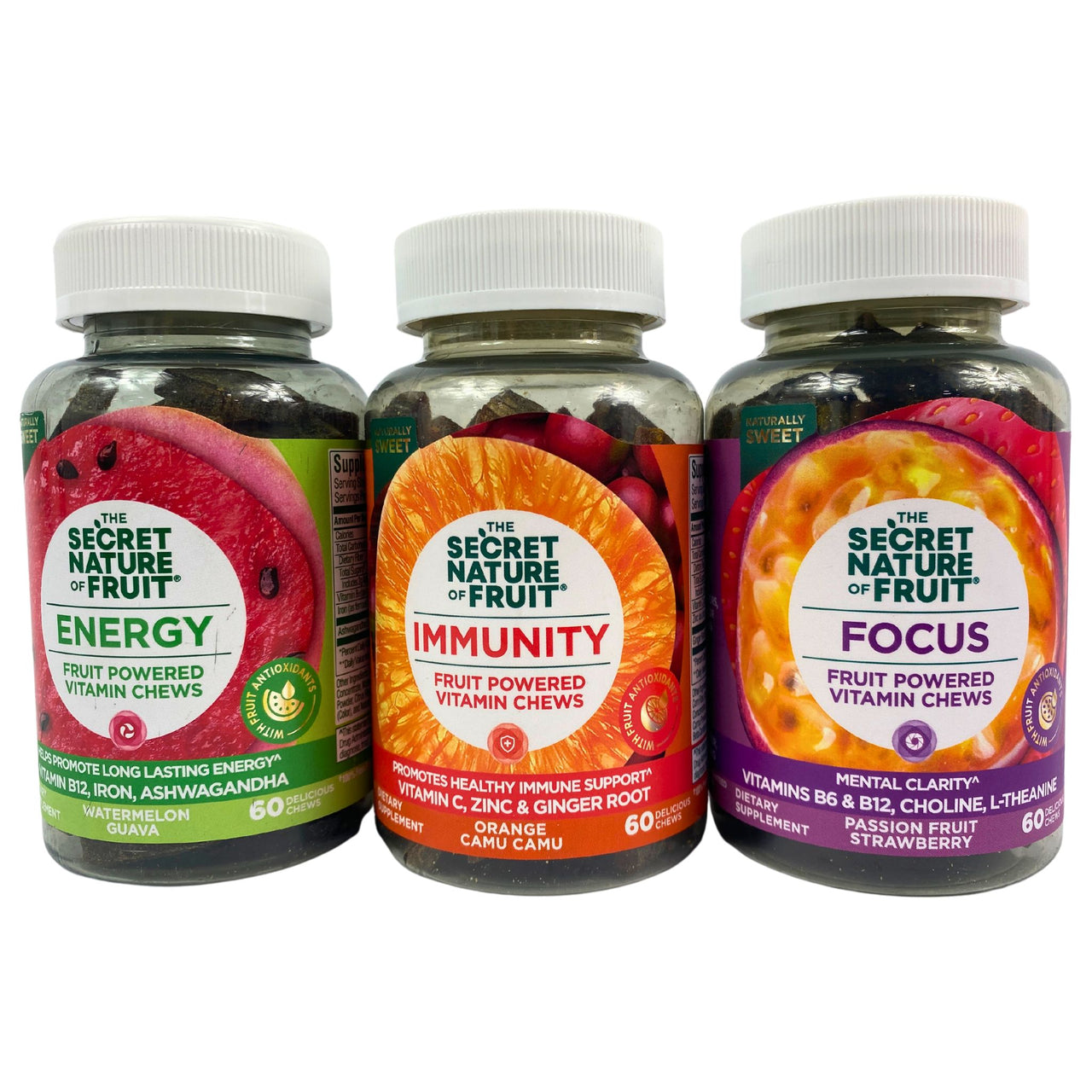 The Secret Nature of Fruit Assorted Mix Dietary Supplement Fruit Powered Vitamin Chews