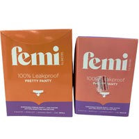 Thumbnail for Femi 100% Leakproof Pretty Panty Disposable Period Panty + Pad System Daytime/Nighttime 