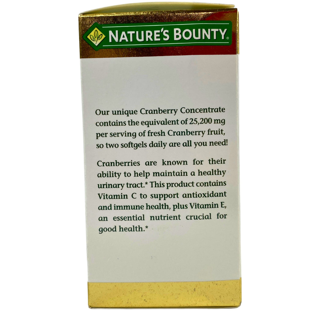 Nature's Bounty Cranberry Helps Mantain a Healthy Urinary Tract 200mg