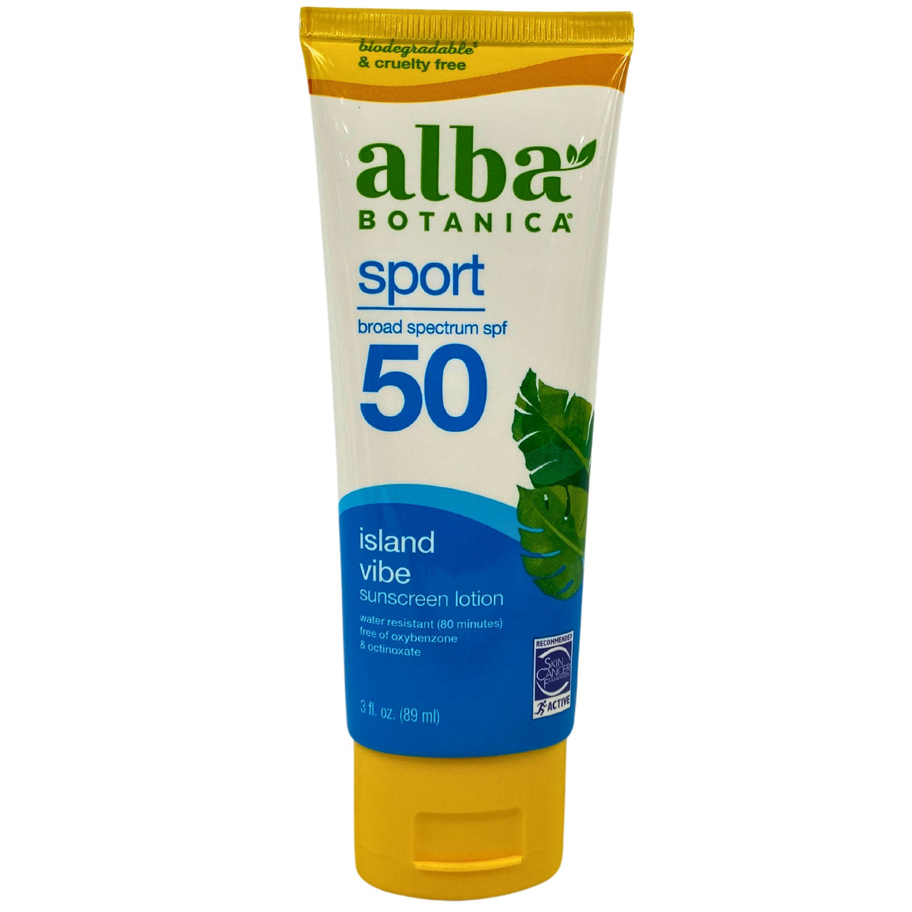 Alba Botanica Sport Broad Spectrum SPF 50 Island Vibe Sunscreen Lotion