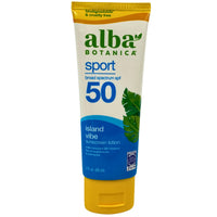 Thumbnail for Alba Botanica Sport Broad Spectrum SPF 50 Island Vibe Sunscreen Lotion