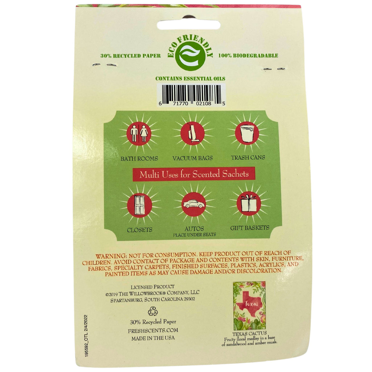 Fresh Scents Texas Multi uses for scented sachets 