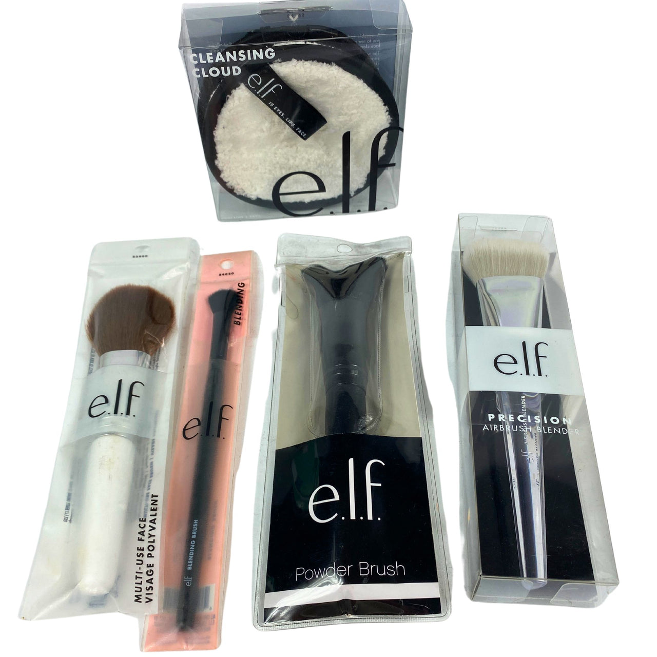 Elf Assorted Brush Mix & Cleansing Cloud Pads 