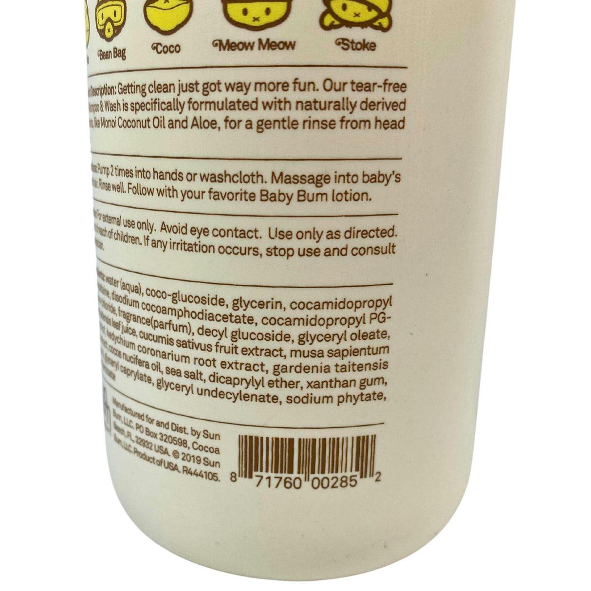 Baby Bum Foam Shampoo & Wash Green Coconut Plant Based 