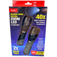 Thumbnail for itek military grade tactical zoom led flashlight