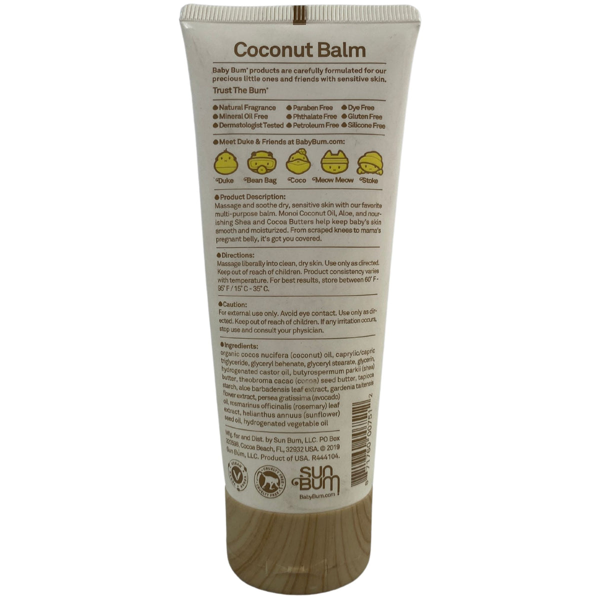 Baby Bum Coconut Balm Plant Based 3OZ (50 Pcs Lot)