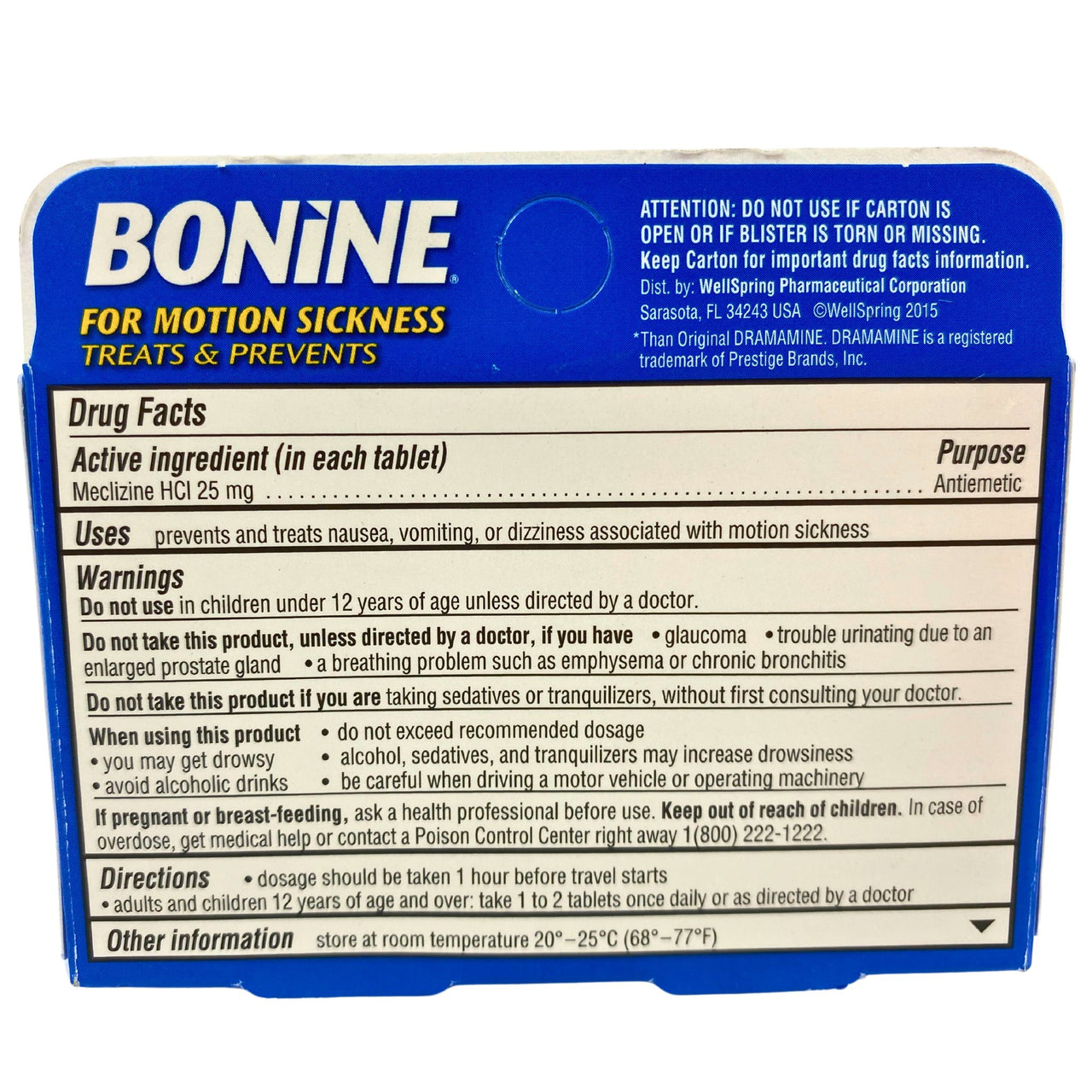 Bonine Meclizine Hydrochloride Antiemetic