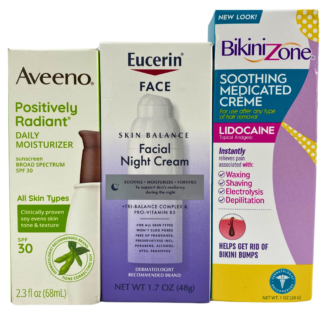 Eucerin , Bikini Zone & Aveeno Assorted Mix