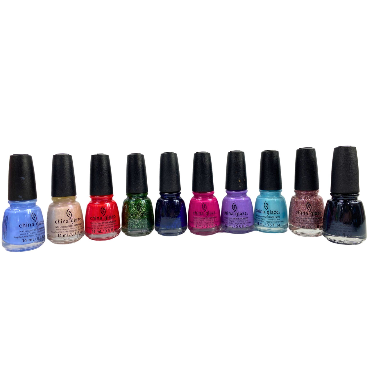 China Glaze Nail Lacquer with Hardness Assorted Mix 