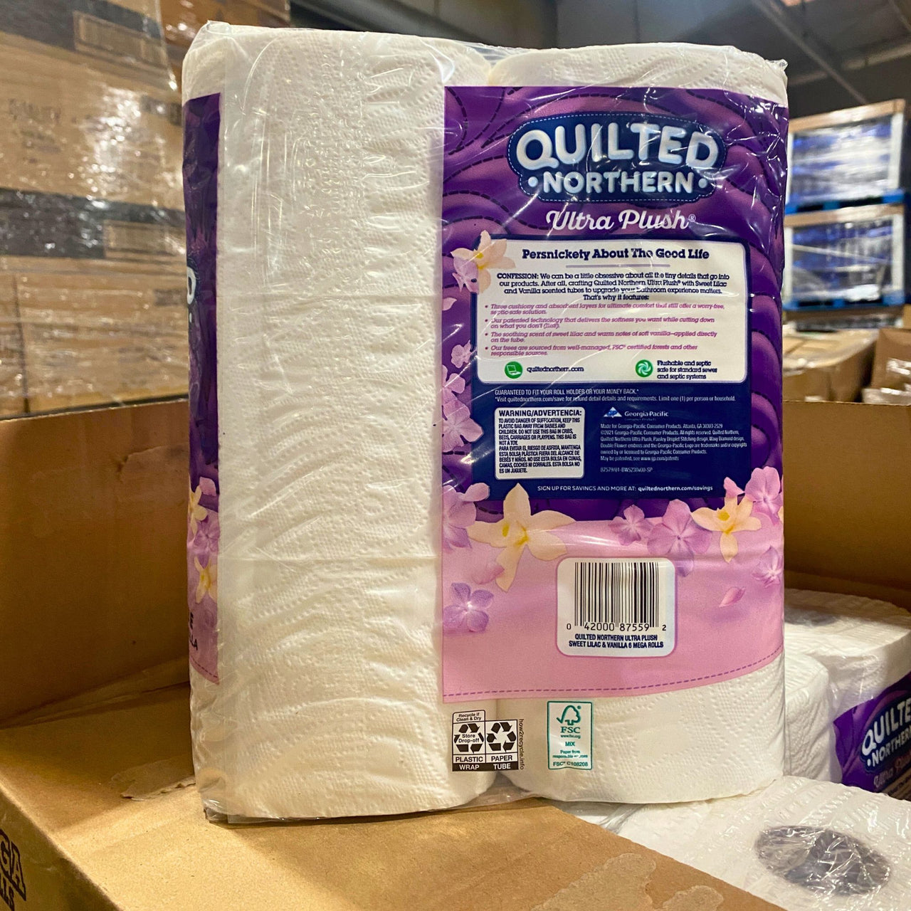 Quilted Northren Ultra Plush Sweet Lilac & Vainilla (288 Pcs Pallet)