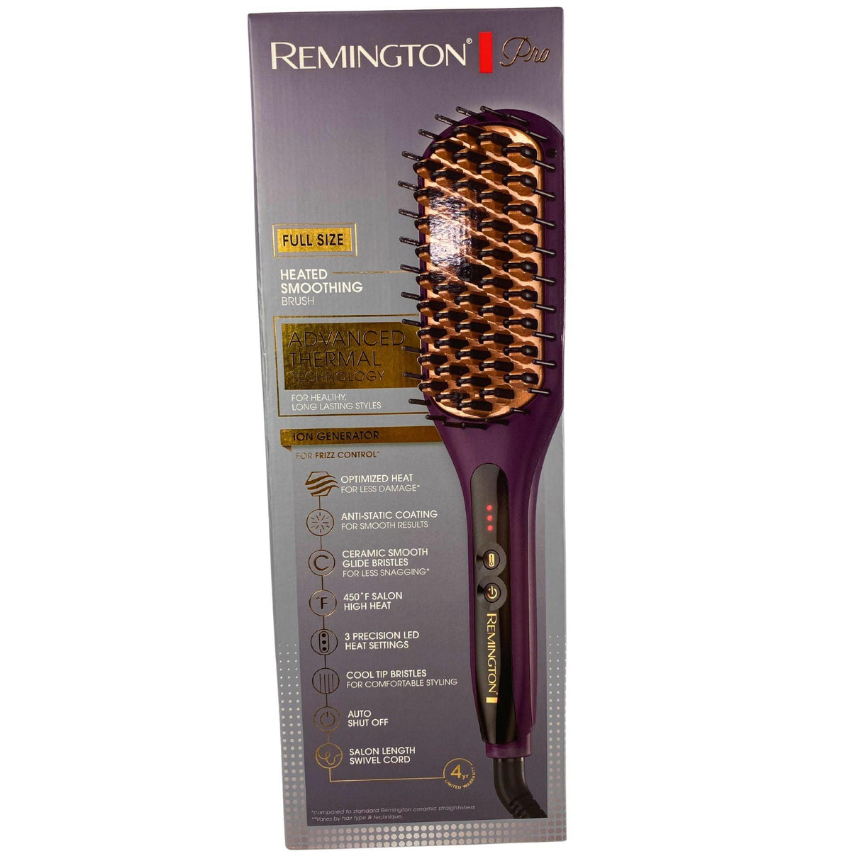 Remington Pro Full Size Heated Smoothing Brush Advanced 