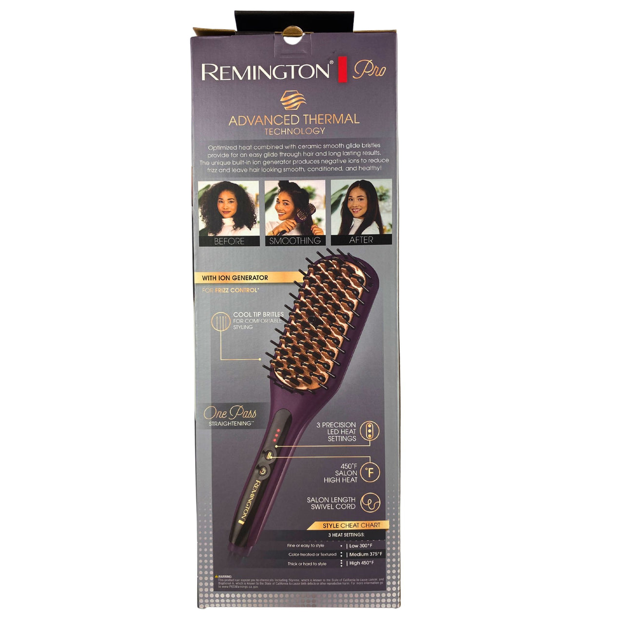 Remington Pro Full Size Heated Smoothing Brush Advanced 