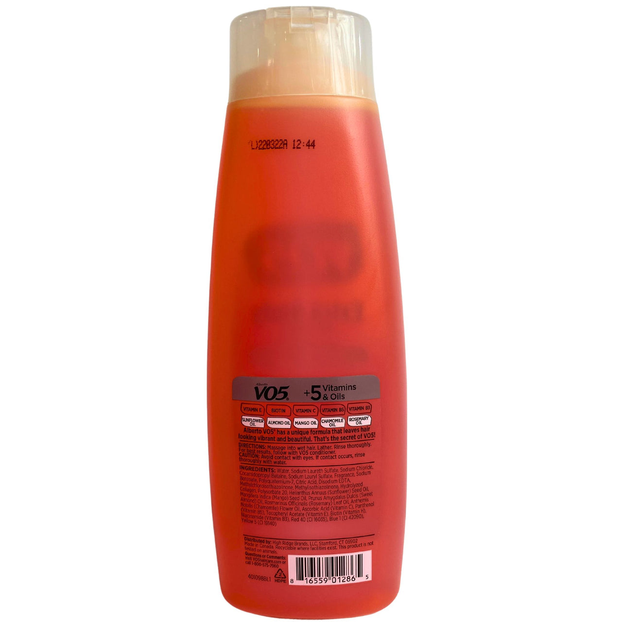 Alberto V05 Extra Body will Collagen Volumizing Shampoo for Body & Bounce + 5 Vitamins & Oils 12.5OZ (48 Pcs Lot)