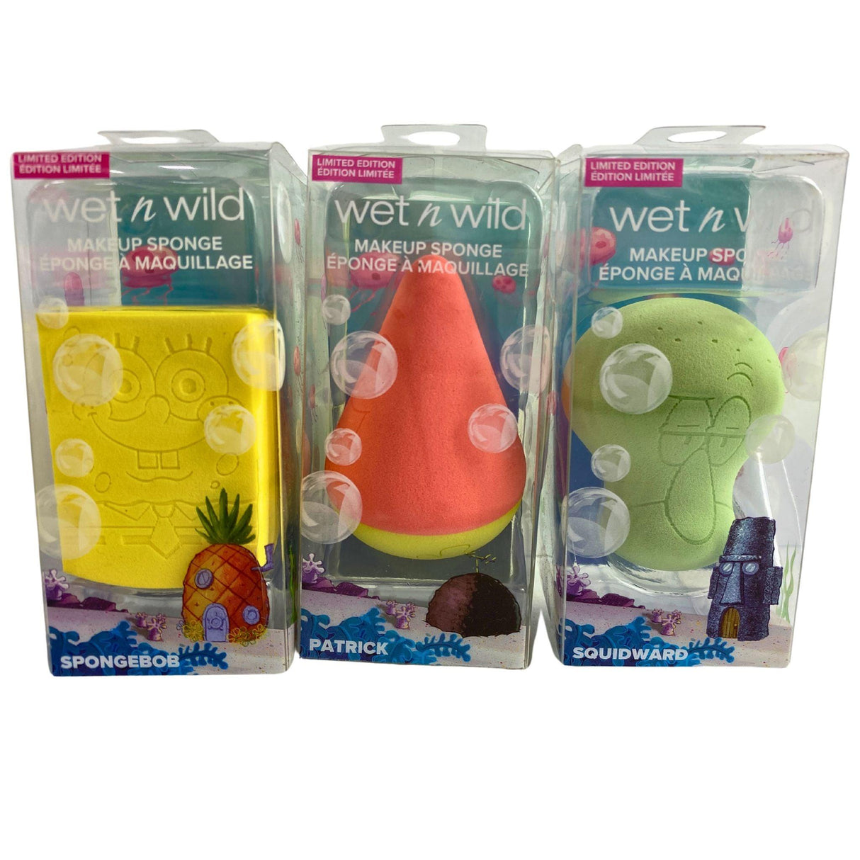 Spongebob Squarpants X Wet n Wild includes Spongebob , Squidward & Patrick 