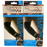 Thumbnail for Copper fit Compression Sleeves Copper Infused Elbow Sleeve Unisex Assorted Sizes 