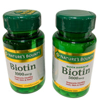 Thumbnail for Nature's Bounty Quick Dissolve Biotin 5000 y 1000 Mcg (30 Pcs Lot)