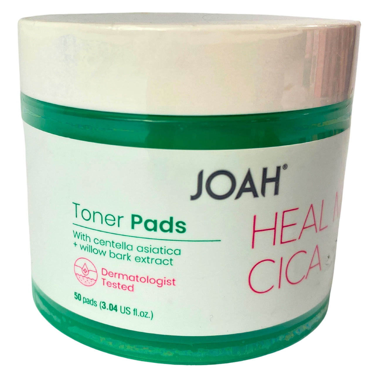 JOAH Heal Me Cica Toner Pads with Centella Asiatica + Willow Bark Extract