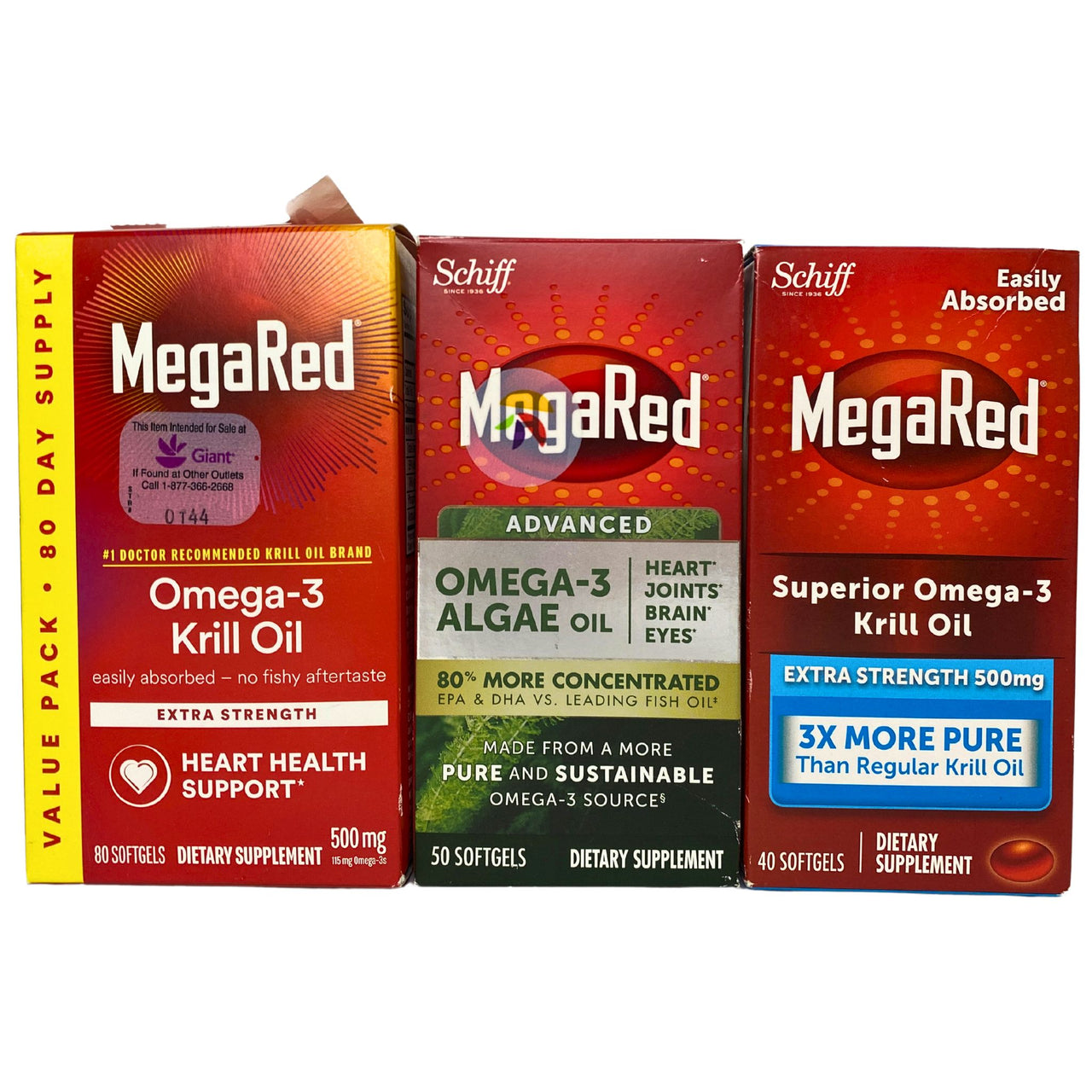 MegaRed Mix includes Omega 3 Algae Oil & Krill Oil 