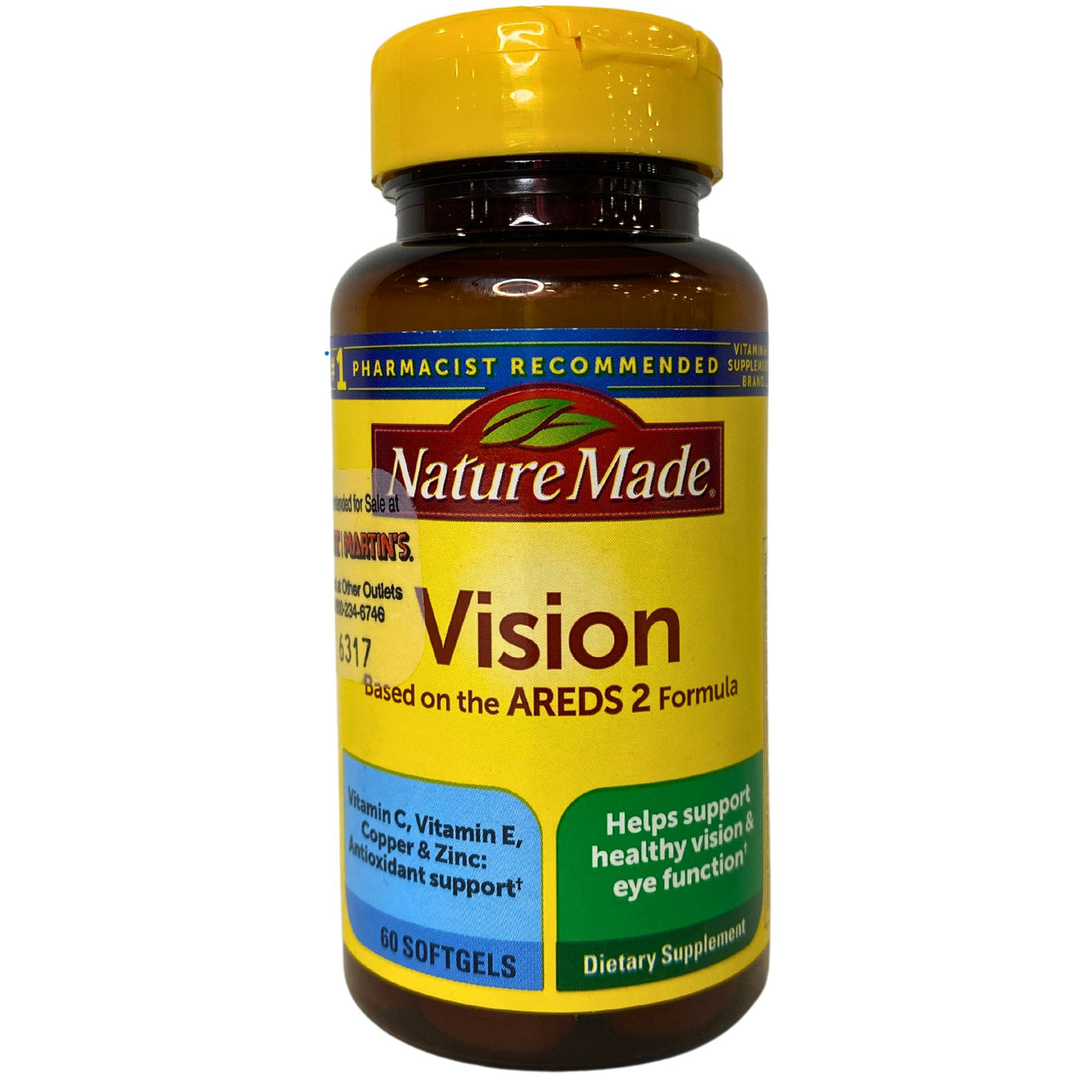 Vision Based on the Areds 2 Formula Vitamic C , Vitamin E , Copper & Zinc Antioxidant Support 