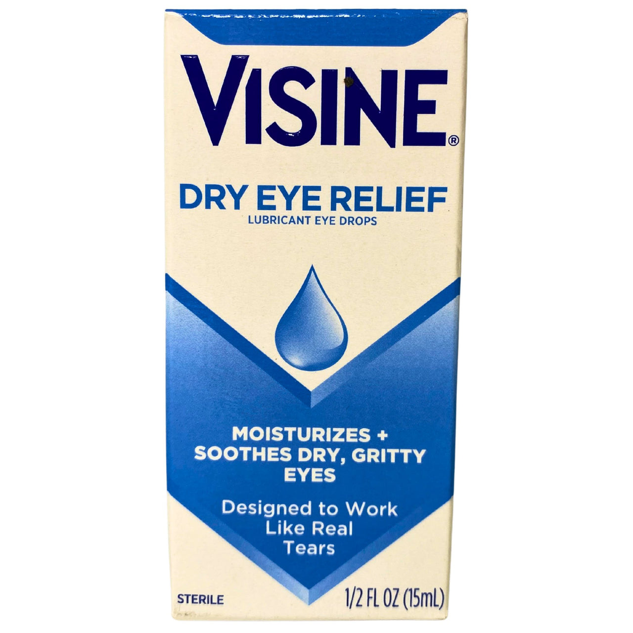 Visine Dry Eye Relief Moisturizes + Soothes Dry , Gritty Eyes Designed to Work Like Real Tears