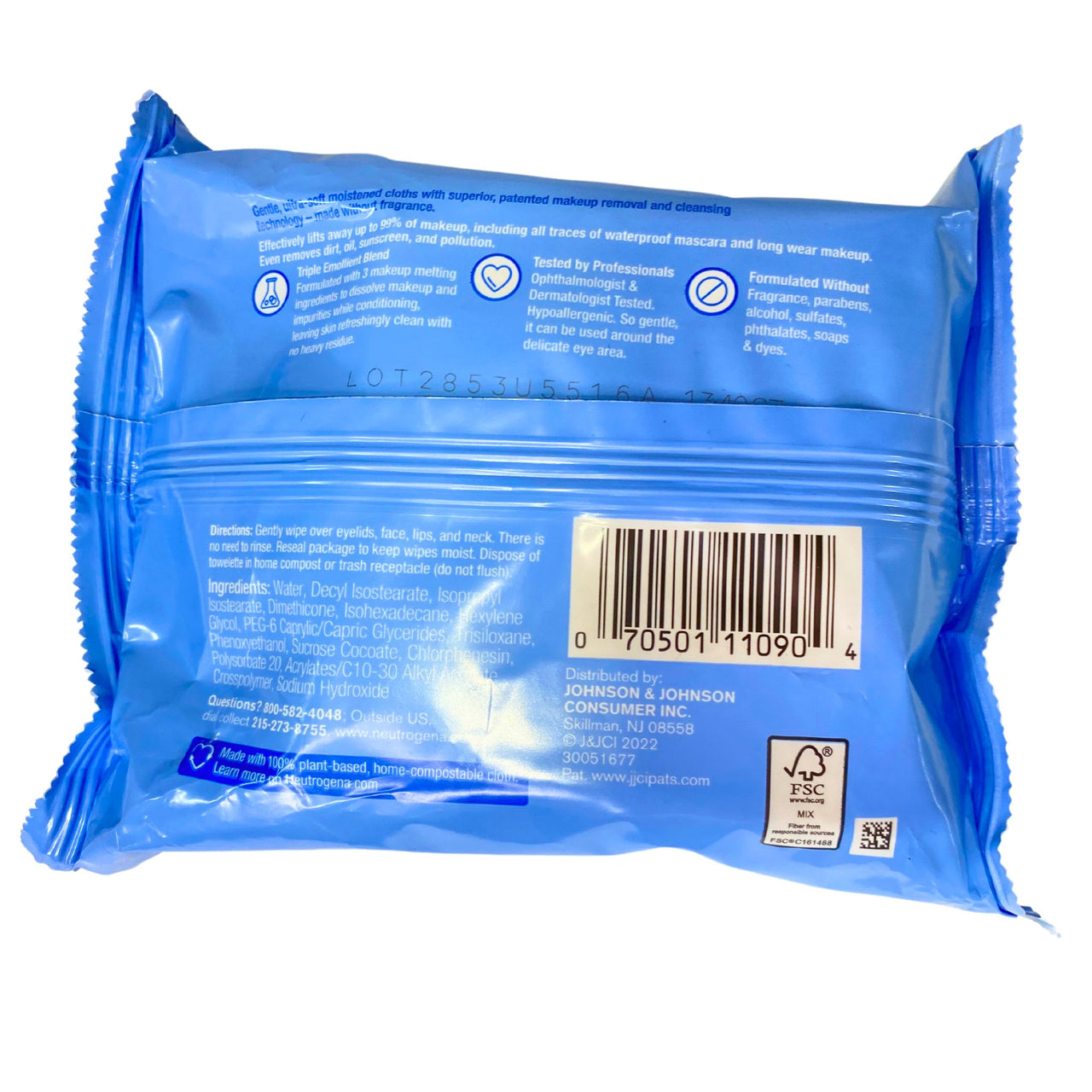 Neutrogena Fragrance Free Makeup Remover Ultra Soft Cleansing Towelettes