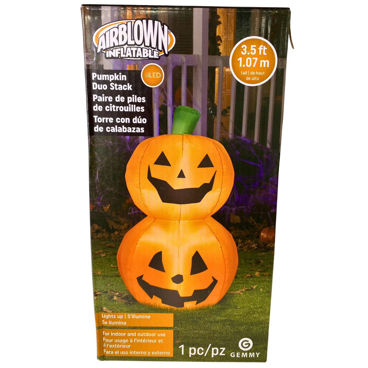 AirBlown Inflatable Pumpkin Duo Stack 3.5FT Lights Up (60 Pcs Lot)