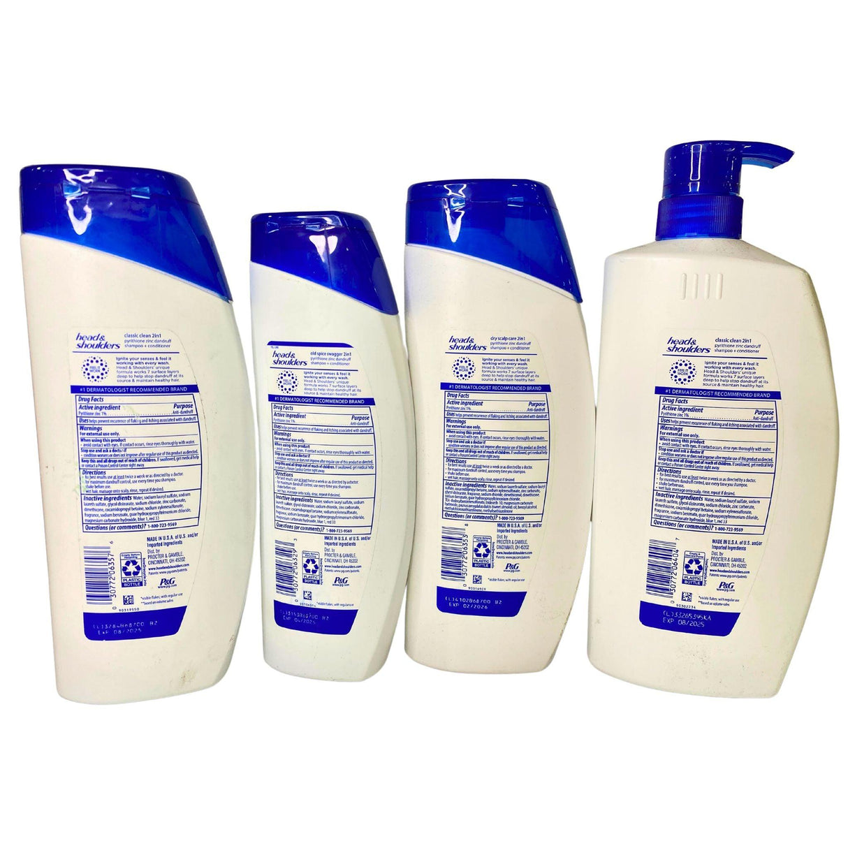 Head & Shoulders 2 IN 1 Assorted Mix different Scents & Sizes