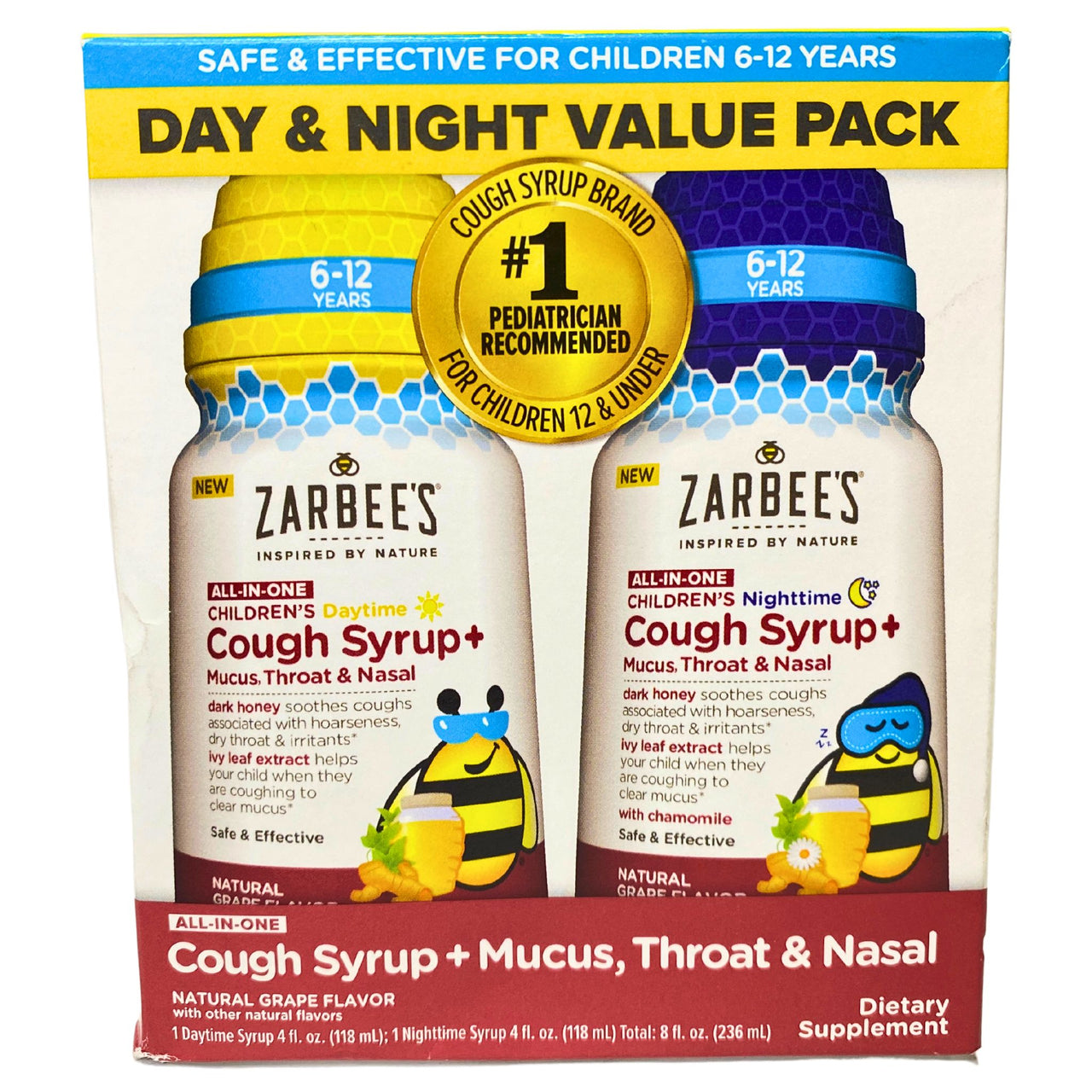 Zarbee's Day & Night Value Pack Childrens Cough Syrup